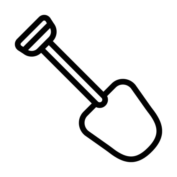 Значок Толстой Линии Лопаты Личного Коммерческого Использования — стоковый вектор