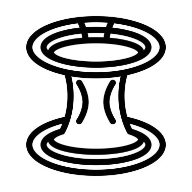 Solucan deliği Vektör Kalın Çizgi Simgesi Kişisel ve Ticari Kullanım İçin