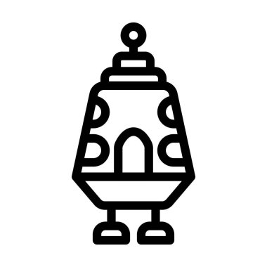 Kişisel ve Ticari Kullanım İçin Uzay Modülü Vektör Kalın Çizgi Simgesi