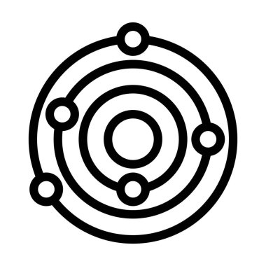 Kişisel ve Ticari Kullanım İçin Galaksi Vektörü Kalın Çizgi Simgesi