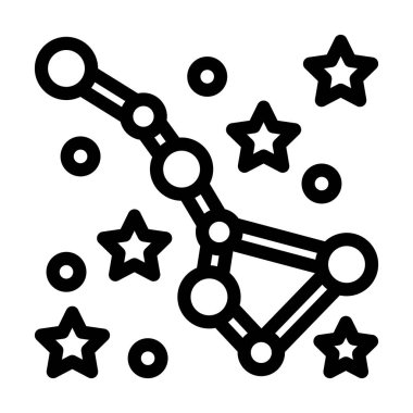 Kişisel ve Ticari Kullanım İçin Takımyıldızı Vektör Kalın Çizgi Simgesi