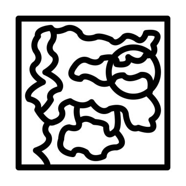 Kişisel ve ticari kullanım için Kırmızı Bölge Vektör Kalın Çizgi Simgesi