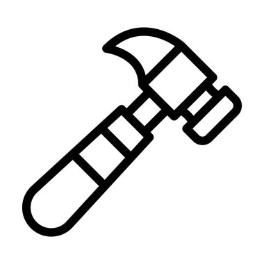 Kişisel ve ticari kullanım için Çekiç Vector Kalın Çizgi Simgesi