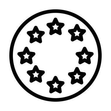 AB 'nin Kişisel ve Ticari Kullanım İçin Kalın Çizgi Simgesi