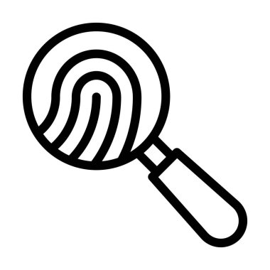 Kişisel ve Ticari Kullanım İçin Dactyloscopic Veri Vektörü Kalın Çizgi Simgesi