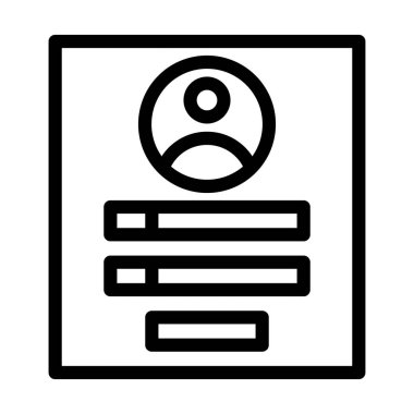 Kişisel ve Ticari Kullanım için Hesap Giriş Vektörü Kalın Satır Simgesi