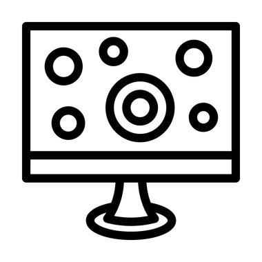 Isı Haritası Vektör Kalın Çizgi Simgesi Kişisel ve Ticari Kullanım İçin