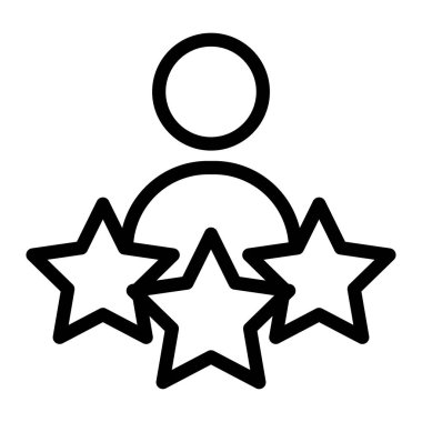 Müşteri Deneyimi Vektör Kalın Çizgi Simgesi Kişisel ve Ticari Kullanım