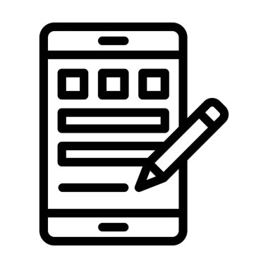 Kişisel ve ticari kullanım için Kalın Çizgi Simgesi Çizimi