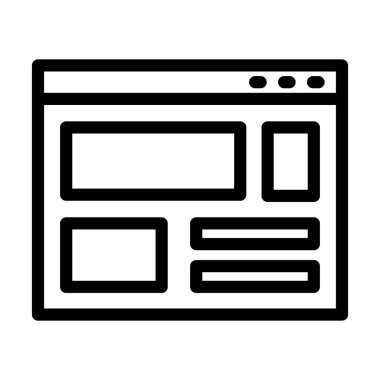 Kişisel ve Ticari Kullanım İçin Mockup Vektör Kalın Çizgi Simgesi