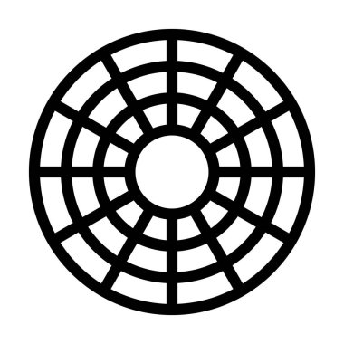 Kişisel ve ticari kullanım için Renkli Tekerlek Vektör Kalın Çizgi Simgesi