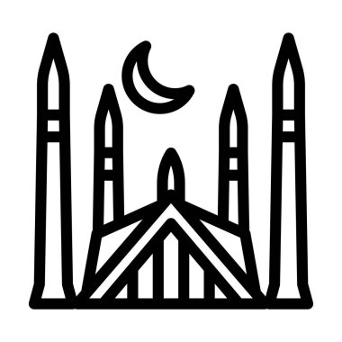 Kişisel ve Ticari Kullanım İçin Turist Cazibesi Kalın Çizgi Simgesi