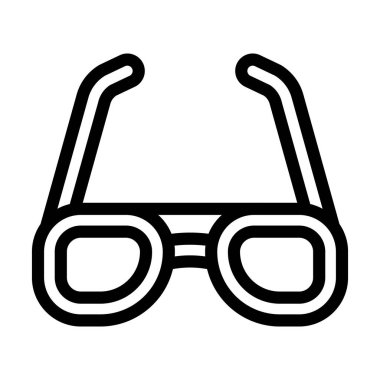 Kişisel ve ticari kullanım için Güneş Gözlüğü Vektör Kalın Çizgi Simgesi