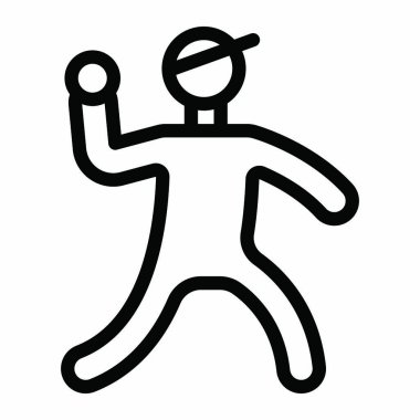 Kişisel ve ticari kullanım için Pitcher Vector Kalın Çizgi Simgesi