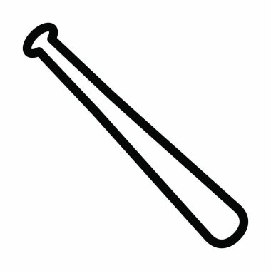 Yarasa Vektörü Kalın Çizgi Kişisel ve Ticari Kullanım Simgesi