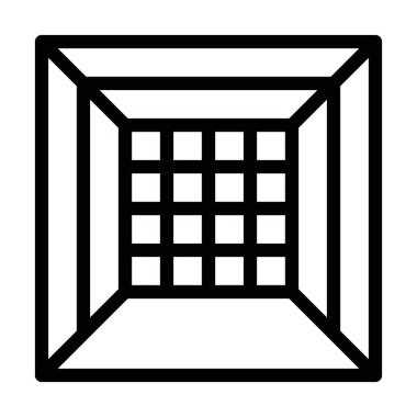 Vuruş Kafesi Kalın Çizgi Simgesi Kişisel ve Ticari Kullanım İçin