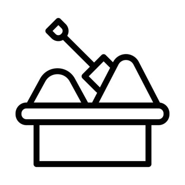 Kişisel ve ticari kullanım için Sandbox Vektör Kalın Çizgi Simgesi