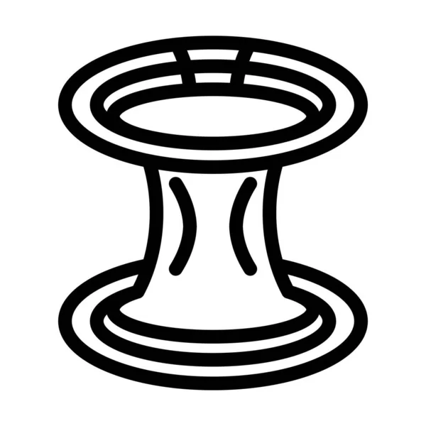 Wormhole Vector Thick Line Icon Para Uso Pessoal Comercial — Vetor de Stock