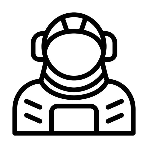 Икона Космонавт Вектор Толстая Линия Личного Коммерческого Использования — стоковый вектор