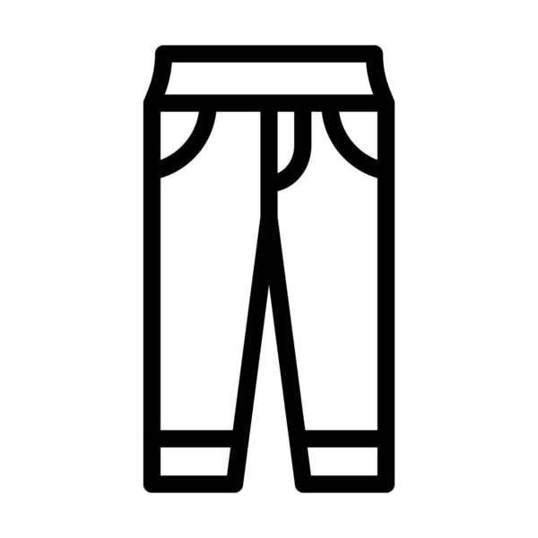 Kalhoty Vektorová Tlustá Čára Ikona Pro Osobní Komerční Použití — Stockový vektor