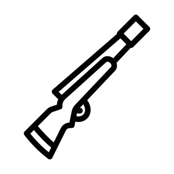 Shotgun Vector Thick Line Icon Für Den Persönlichen Und Kommerziellen — Stockvektor