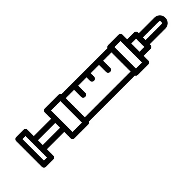 Adrenaline Syringe Vector Thick Line Icon Personal Commercial Use — Stock Vector