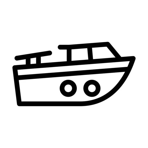 Boat Vector Thick Line Icon Personal Commercial Use — Stock Vector