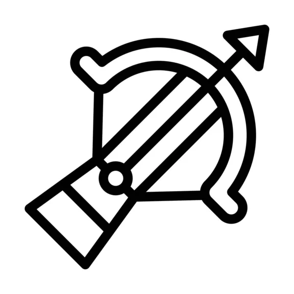 Crossbow Vector Thick Line Icono Para Uso Personal Comercial — Archivo Imágenes Vectoriales