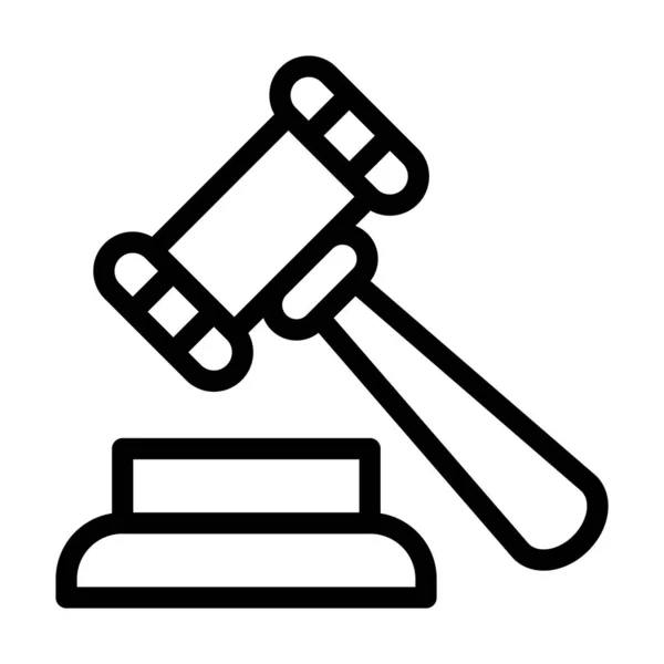Auktion Vector Thick Line Icon Für Den Persönlichen Und Kommerziellen — Stockvektor