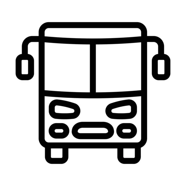 公共交通機関用ベクトル太線アイコン個人的および商業的使用 — ストックベクタ