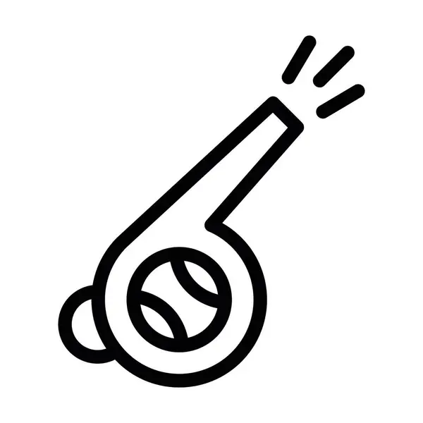 Whistle Vector Thick Line Icon Für Den Persönlichen Und Kommerziellen — Stockvektor