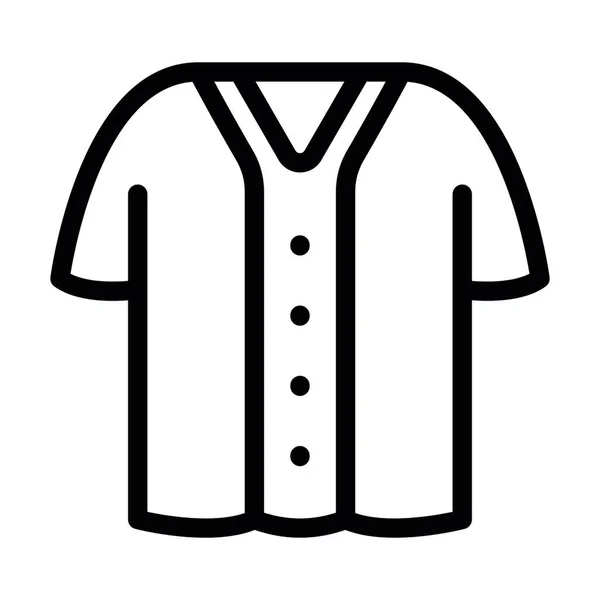 Μπέιζμπολ Shirt Διάνυσμα Παχιά Γραμμή Εικονίδιο Για Προσωπική Και Εμπορική — Διανυσματικό Αρχείο
