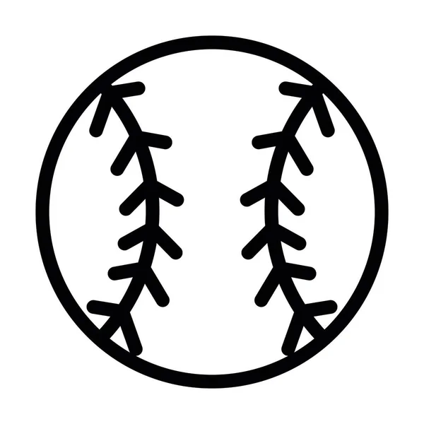 Icône Ligne Épaisse Vecteur Baseball Pour Usage Personnel Commercial — Image vectorielle