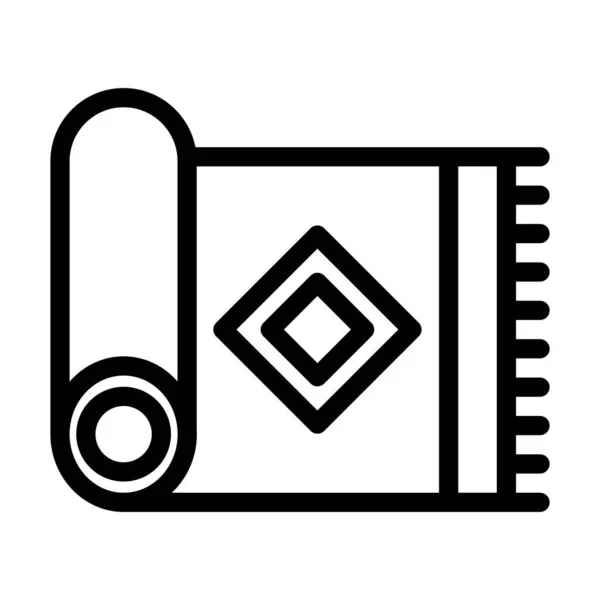 Mat Vector Thick Line Icon Für Den Persönlichen Und Kommerziellen — Stockvektor