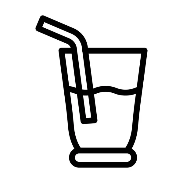 个人和商业用途的果汁向量厚重线图标 — 图库矢量图片