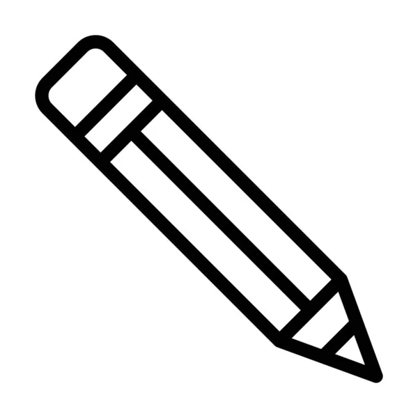 Creion Vector Thick Line Icon Pentru Personal Comercial — Vector de stoc