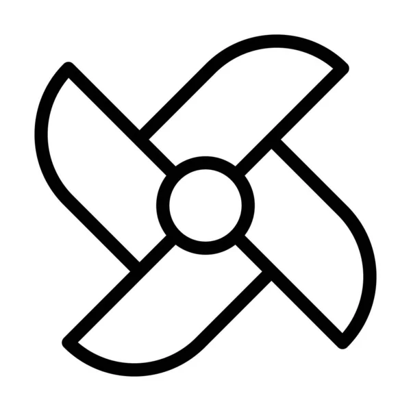 Pinwheel Vector Thick Line Icono Para Uso Personal Comercial — Vector de stock
