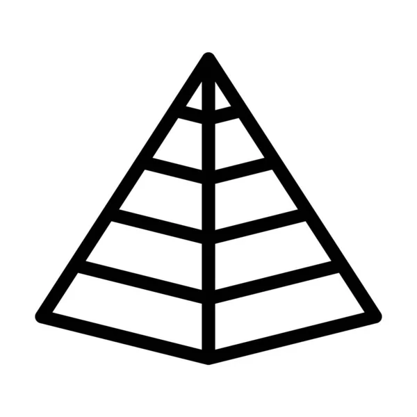 个人和商业用途的金字塔向量厚重线图标 — 图库矢量图片