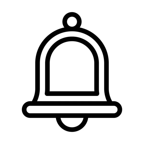 Ring Bell Vector Thick Line Icon Für Den Persönlichen Und — Stockvektor