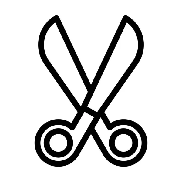 Tijeras Vector Thick Line Icono Para Uso Personal Comercial — Archivo Imágenes Vectoriales