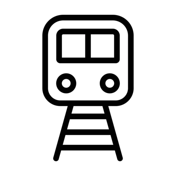 Icono Línea Gruesa Del Vector Del Tren Para Uso Personal — Vector de stock