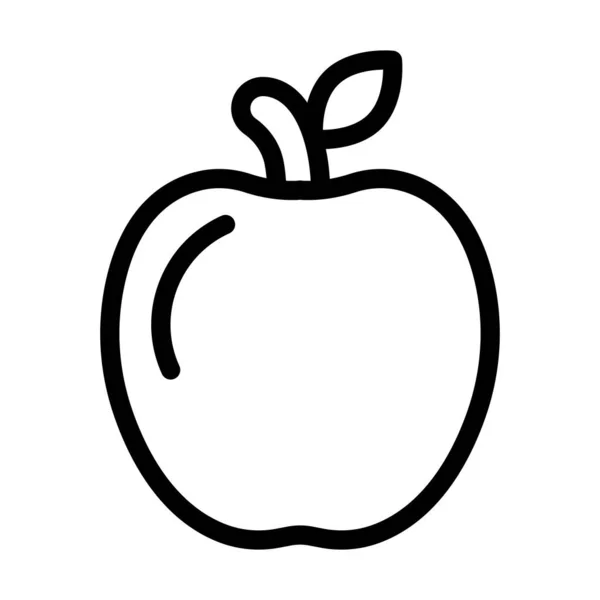 Apple Vector Thick Line Icon Für Den Persönlichen Und Kommerziellen — Stockvektor