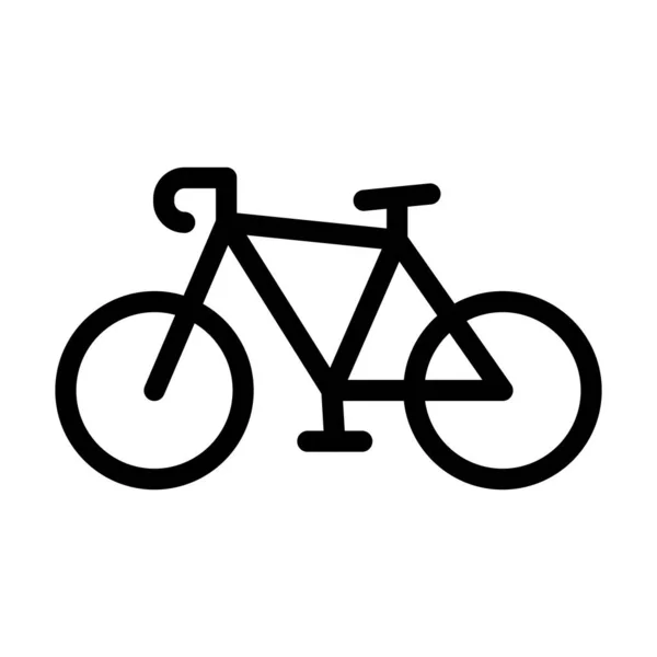 個人的および商業的使用のための自転車ベクトル太線アイコン — ストックベクタ