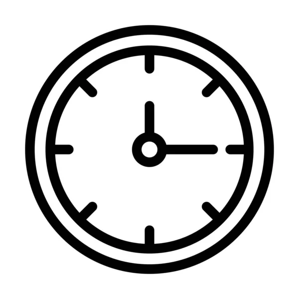 Годинник Векторна Піктограма Товстої Лінії Особистого Комерційного Використання — стоковий вектор
