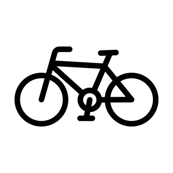 Bicycle Vector Thick Line Icon Personal Commercial Use — Stock Vector