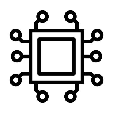 Kişisel ve ticari kullanım için Teknoloji Vektörü Kalın Çizgi Simgesi