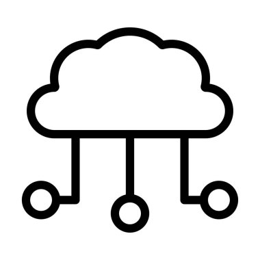 Kişisel ve ticari kullanım için Bulut Yönetimi Kalın Çizgi Simgesi