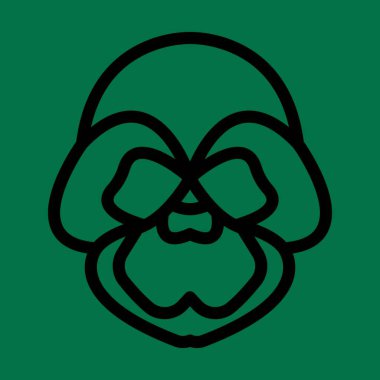 Kişisel ve ticari kullanım için Pansy Vector Kalın Çizgi Simgesi