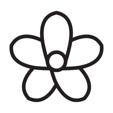 Kişisel ve ticari kullanım için Plumeria Vektör Kalın Çizgi Simgesi