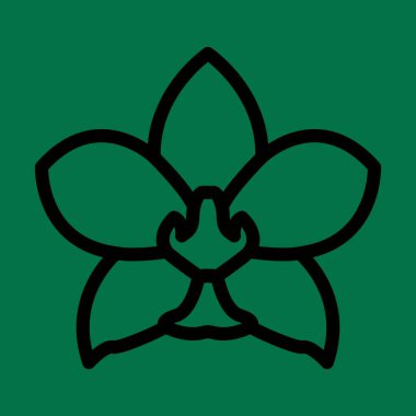 Güve Orkidesi Kalın Çizgi Simgesi Kişisel ve Ticari Kullanım İçin